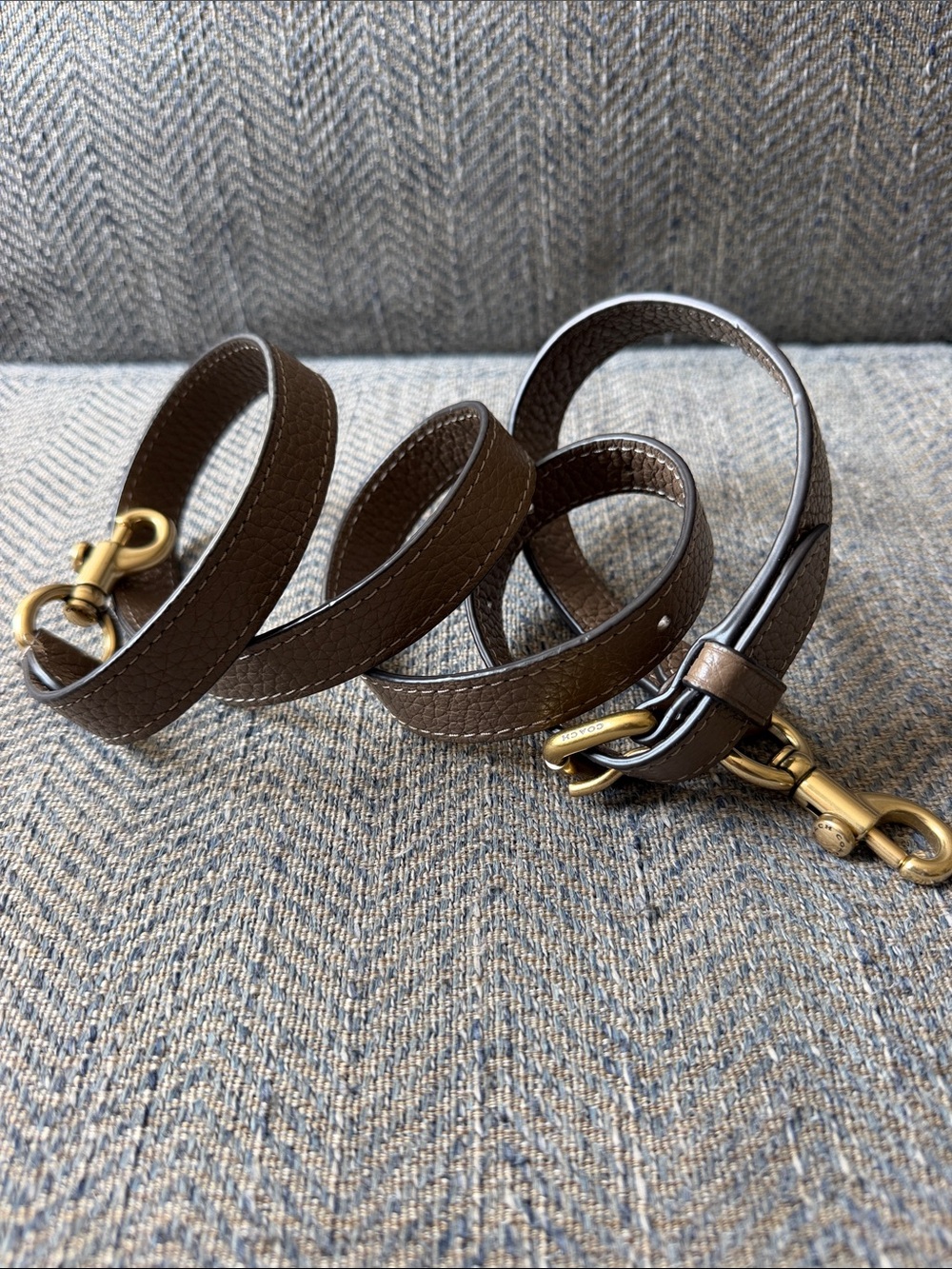 Coach Taupe Pebble Leather Replacement Strap